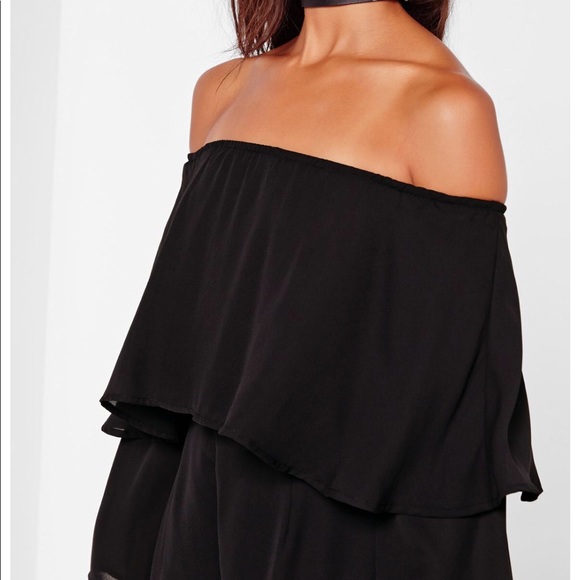 BLACK FLOWY ROMPER - Picture 3 of 4